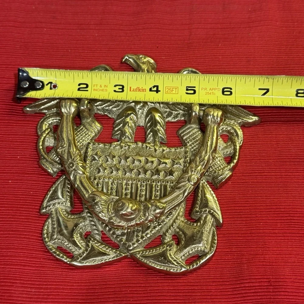Solid Brass Eagle Door Mount Knocker Patriot American Patriotic America Stars